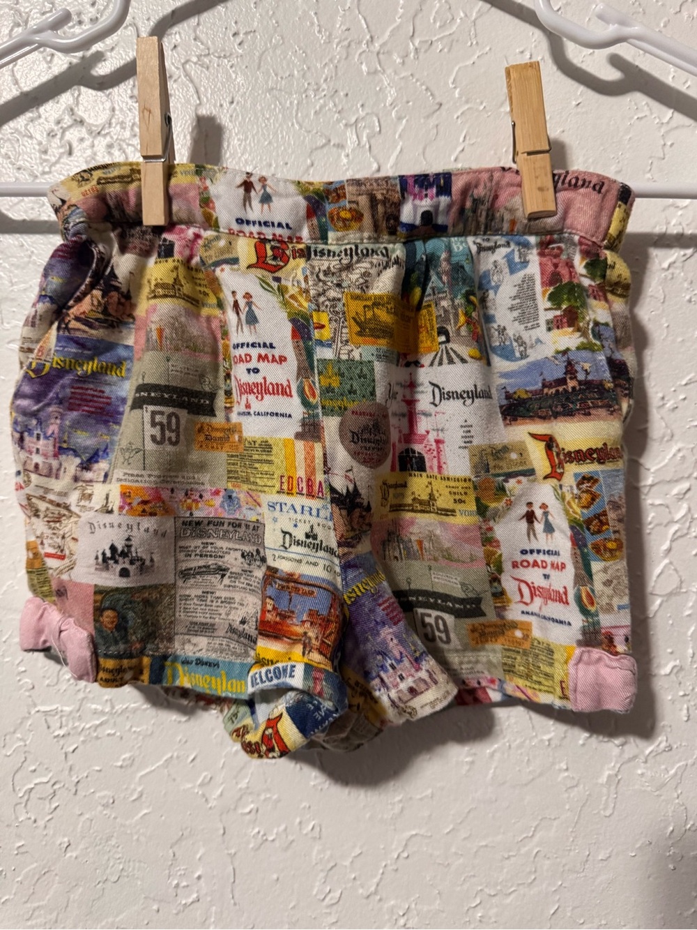 Disneyland Eras Shorts Disney 100 All Over Print Pockets Girl’s 4 Youth